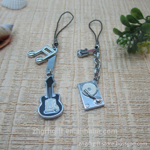 Business Fasion Mobile Phone Ornament Lover Cell Phone Charm Music Shape Phone Strap